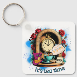 "It's Tea Time"– Alice in Wonderland Inspired キーホルダー