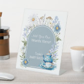 It's Tea Time Dusty Blue Garden Customizable 台座サイン (インサイチュ)