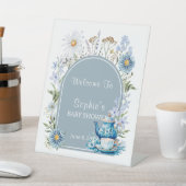 It's Tea Time Garden Baby Shower Welcome 台座サイン (インサイチュ)