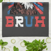 Its The 4th Of July Bruh Bald Eagle Patriotic キッチンタオル (折り畳み)
