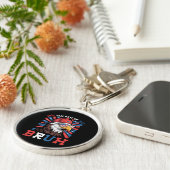 Its The 4th Of July Bruh Bald Eagle Patriotic キーホルダー (側面)