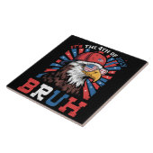 Its The 4th Of July Bruh Bald Eagle Patriotic タイル (側面)