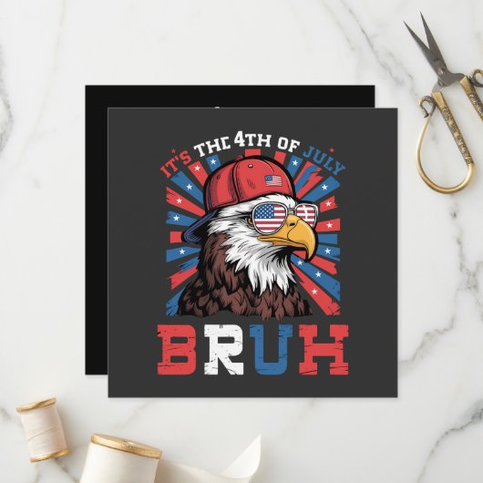 Its The 4th Of July Bruh Bald Eagle Patriotic プログラム (正面/裏面インサイチュ)