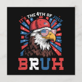 Its The 4th Of July Bruh Bald Eagle Patriotic プログラム (裏面)