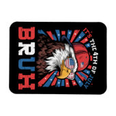 Its The 4th Of July Bruh Bald Eagle Patriotic マグネット (横)