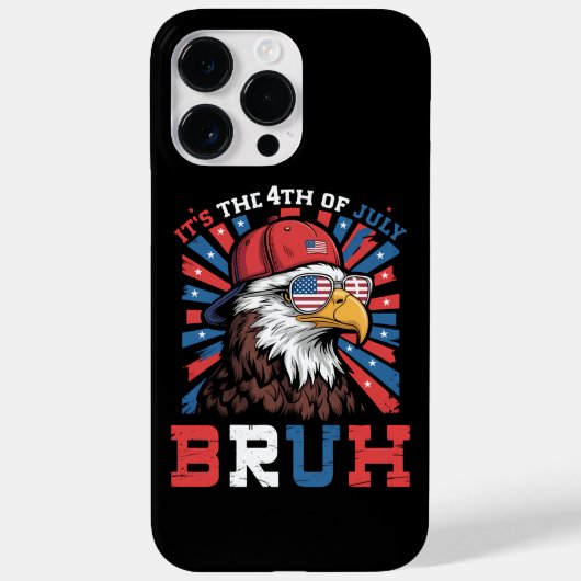 Its The 4th Of July Bruh Bald Eagle Patriotic Case-Mate iPhoneケース (裏面)