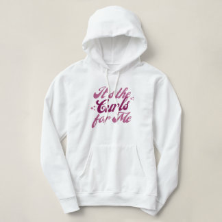 "It's the Curls For Me" Curly Hair Graphic Hoodie パーカ