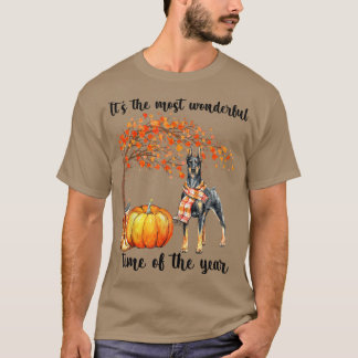 Its The Most Wonderful Autumn Time Doberman Shephe Tシャツ