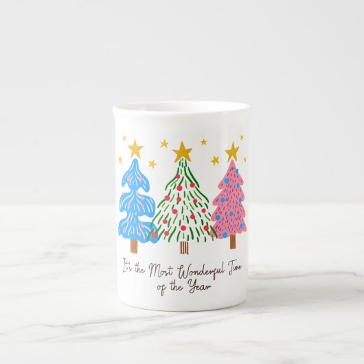 It's The Most Wonderful Time Christmas ボーンチャイナマグカップ (正面)