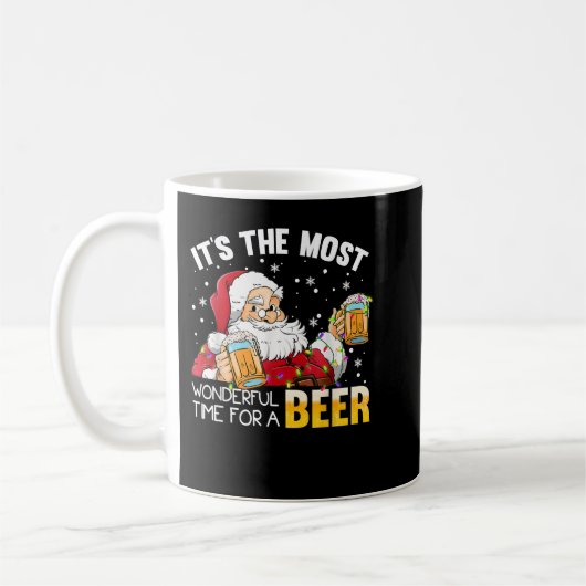 Its The Most Wonderful Time For A Beer Christmas S コーヒーマグカップ (左)