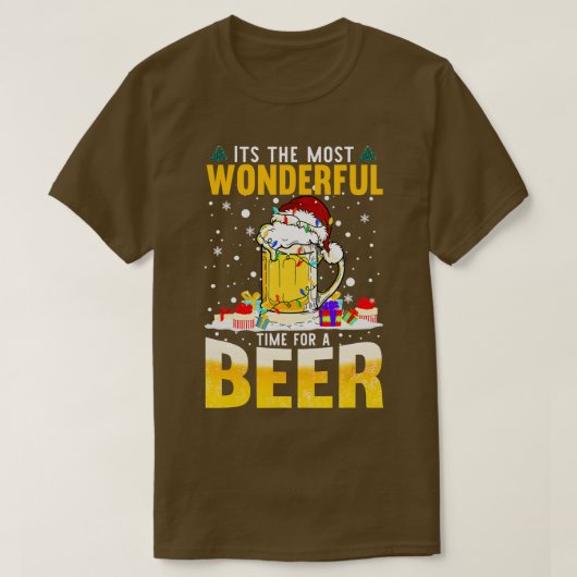 Its The Most Wonderful Time For A Beer Christmas S Tシャツ (デザイン正面)
