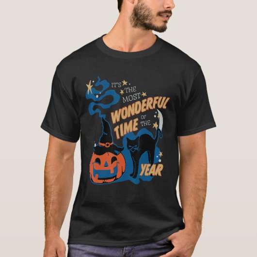 It's the Most Wonderful Time of the Year black cat Tシャツ (正面)