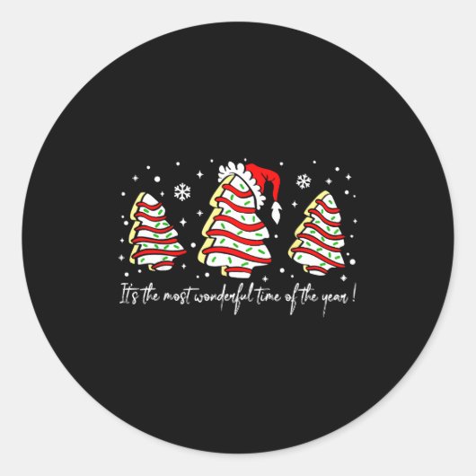 It's The Most Wonderful Time Of The Year Christmas ラウンドシール (正面)