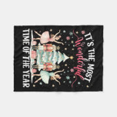 It's The Most Wonderful Time Of The Year Nutcracke フリースブランケット (正面(横))