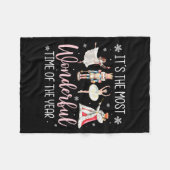 It's The Most Wonderful Time Of The Year Nutcracke フリースブランケット (正面(横))