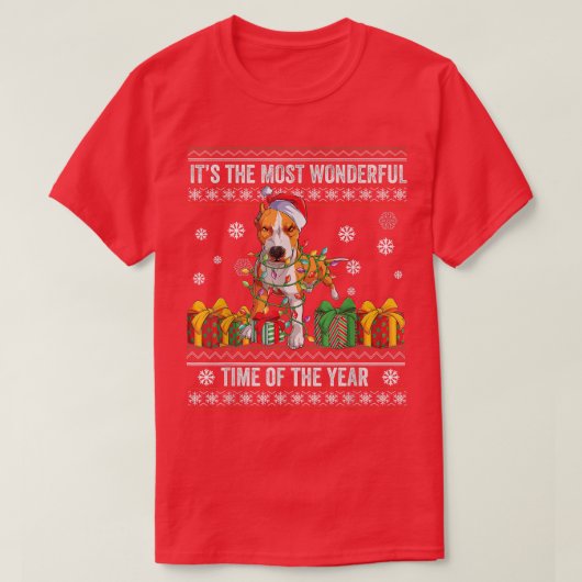 Its The Most Wonderful Time Of The Year Pitbull Sa Tシャツ (デザイン正面)