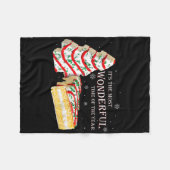 Its The Most Wonderful Time Of The Year Snack Cake フリースブランケット (正面(横))