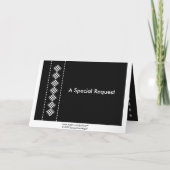 「It's Time」ダイヤモンドチェックの付いたブライズマン招待状 招待状 (裏面)