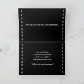 「It's Time」ダイヤモンドチェックの結婚式仲人招待状 招待状 (内部)