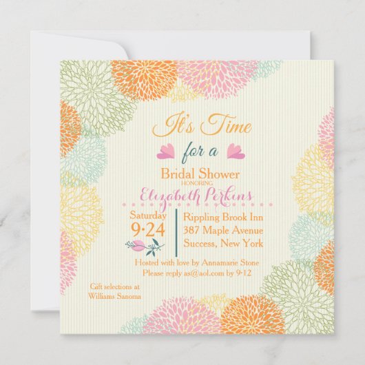 It's Time Bridal Shawer Invitation 招待状 (正面)