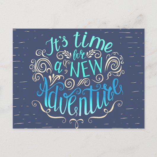 It's Time for a New Adventure Postcard ポストカード (正面)