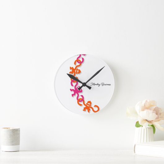 It's time for Monkey Business Round Wall Clock ラウンド壁時計 (ホーム)
