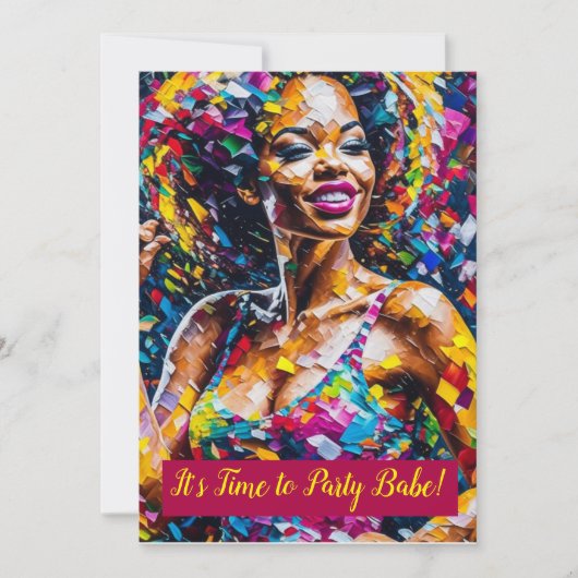 Its Time to Babe -パーティー招待状 招待状 (正面)