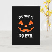 It's Time to do evil Pumpkin Jack O' Lantern カード (黄色い花)