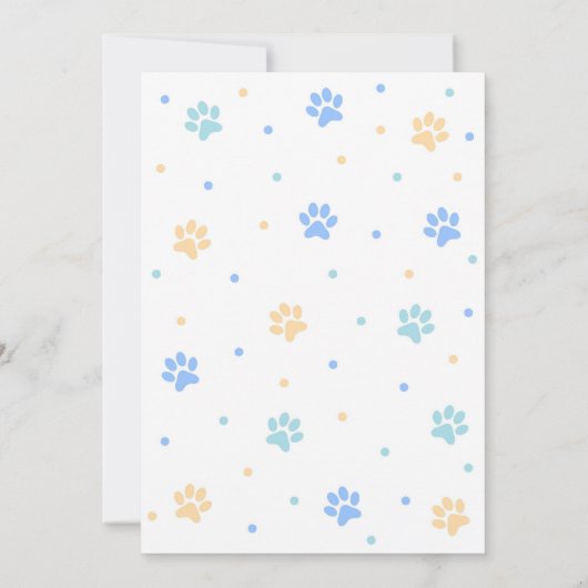 It's Time to Paw-ty Party Animals Kids Birthday 招待状 (裏面)