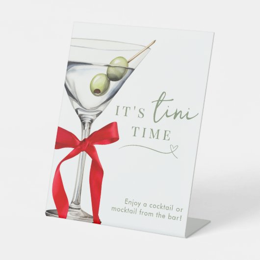 It's Tini Time Chic Dirty Martini Cocktail Bar 台座サイン (正面)