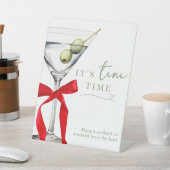 It's Tini Time Chic Dirty Martini Cocktail Bar 台座サイン (インサイチュ)