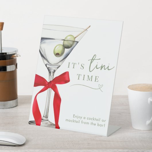 It's Tini Time Chic Dirty Martini Cocktail Bar 台座サイン (インサイチュ)