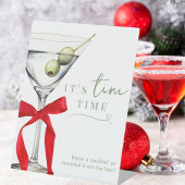 It's Tini Time Chic Dirty Martini Cocktail Bar 台座サイン