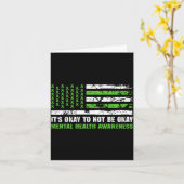 Its to not be mental health awareness american fla カード (黄色い花)