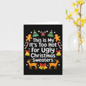 Its Too Hot For Ugly Christmas Sweaters  カード (黄色い花)