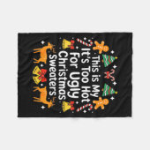 Its Too Hot For Ugly Christmas Sweaters  フリースブランケット (正面(横))