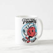 It'S Too Peopley Out There Funny Antisocial Knitti コーヒーマグカップ (正面右)