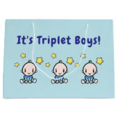 It's Triplet Boys!, Triplet Babies Gift Wrap, ラージペーパーバッグ (正面)