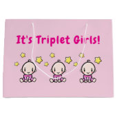 It's Triplet Girls!, Triplet Babies Gift Wrap, ラージペーパーバッグ (正面)