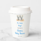 It's twin Boys Baby Shower Paper Cup 紙コップ (正面)