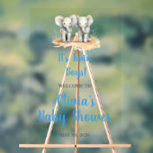 It's Twin Boys Baby Shower Welcome Acrl Acrylic Si アクリルサイン (ニュートラル)