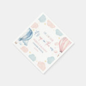 It's Up In The Air Hot Air Balloon Gender Reveal スタンダードカクテルナプキン (角)