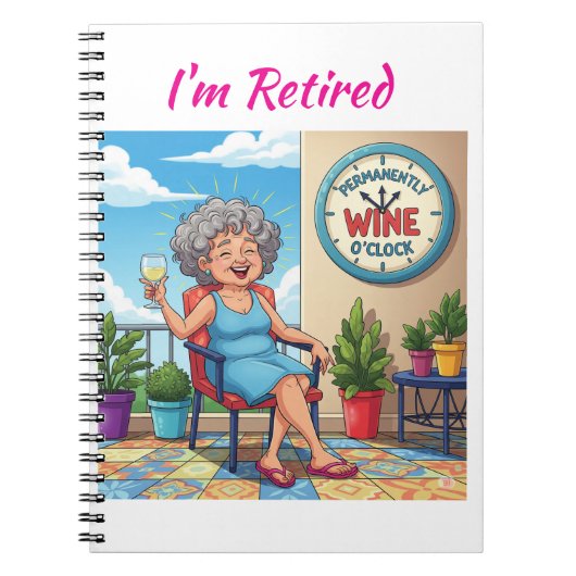 It's Wine O'Clock ノートブック (正面)