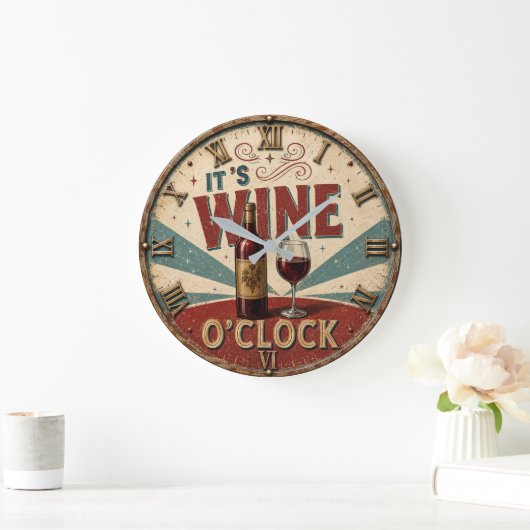 It's Wine O'Clock  ラージ壁時計 (ホーム)