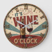 It's Wine O'Clock  ラージ壁時計 (正面)