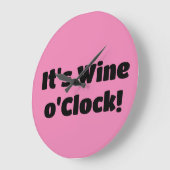 It's Wine o'Clock Clock ラージ壁時計 (傾斜)