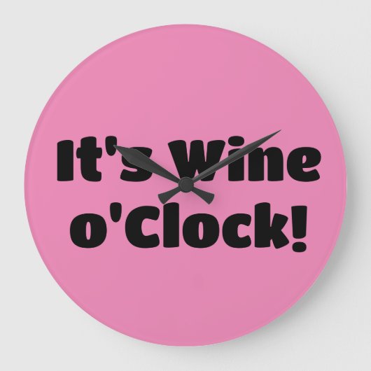 It's Wine o'Clock Clock ラージ壁時計 (正面)