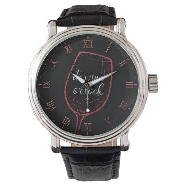 It's Wine O'Clock Modern Minimalist  腕時計 (正面)
