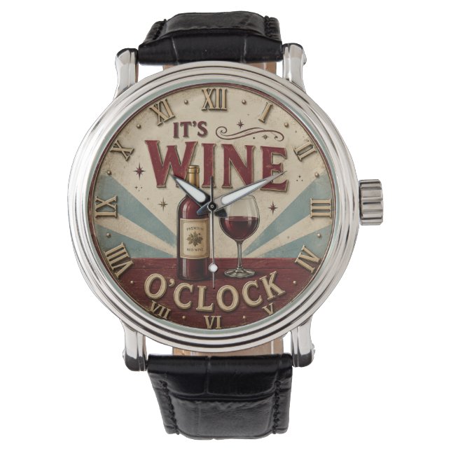 It's Wine O'Clock Rustic Home Bar  腕時計 (正面)