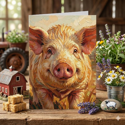 It's Your Birthday! Go Hog Wild | Funny Pig Pun カード